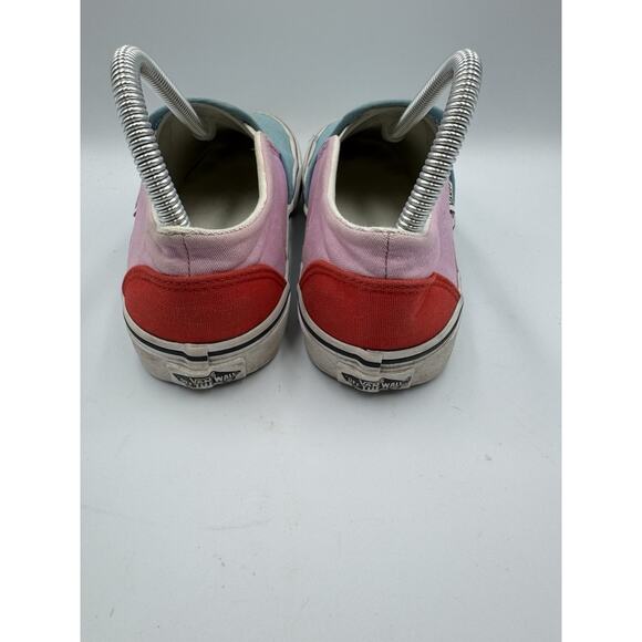 Vans woman's 8.0 Baby blue pink red 751505 slip on old skool used nice - Picture 6 of 7
